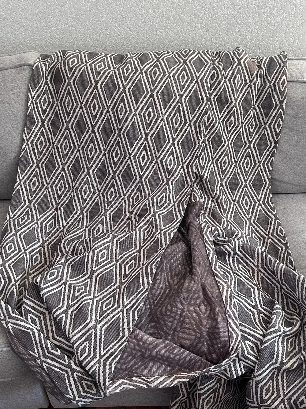 West Elm 2 Panel Geometric Diamond Pattern Accent Curtains